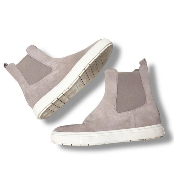 Vince Women's Norman-b Woodsmoke Grey Suede Ankle Boot Rubber Sole Size 8M / 38 - Picture 5 of 7